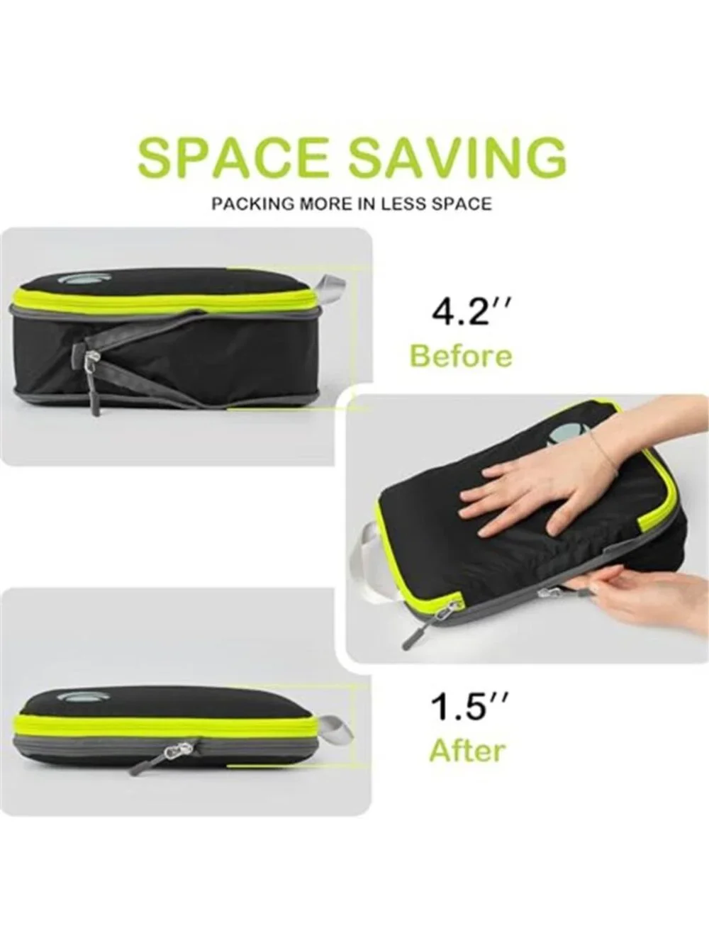 Compression Packing Cubes Travel Luggage Organizer Bags Carry On Suitcase Set